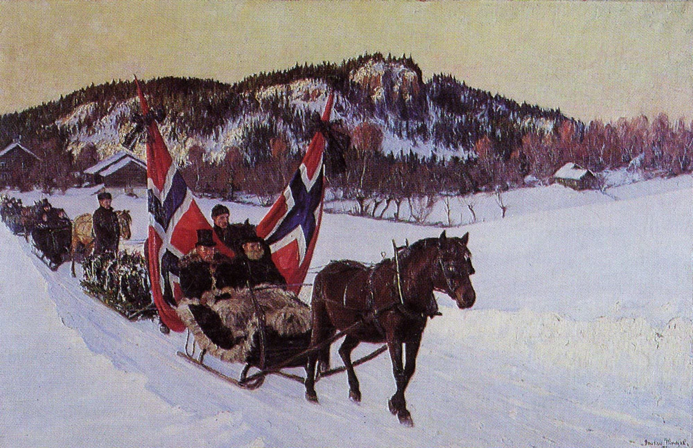 Sepoltura di un marinaio nella campagna norvegese